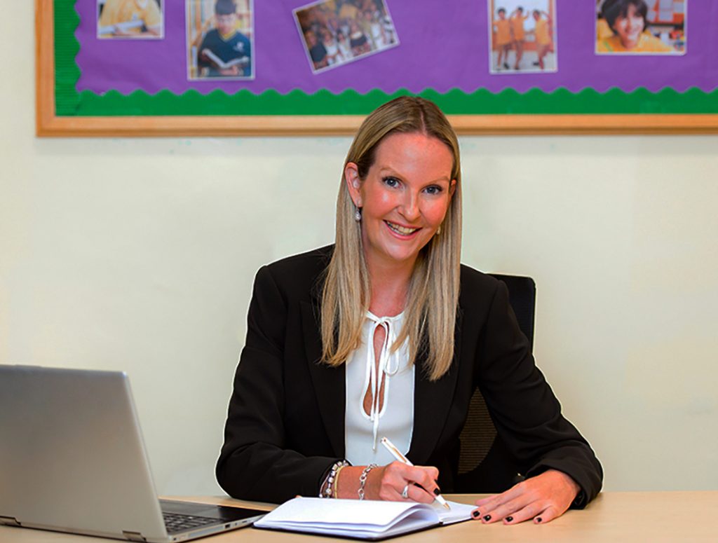 Photograph of Sarah Griffiths, Principal and CEO of Al Muna Academy in Abu Dhabi - and Aldar Academies School rated ADEK Six Stars Outstanding