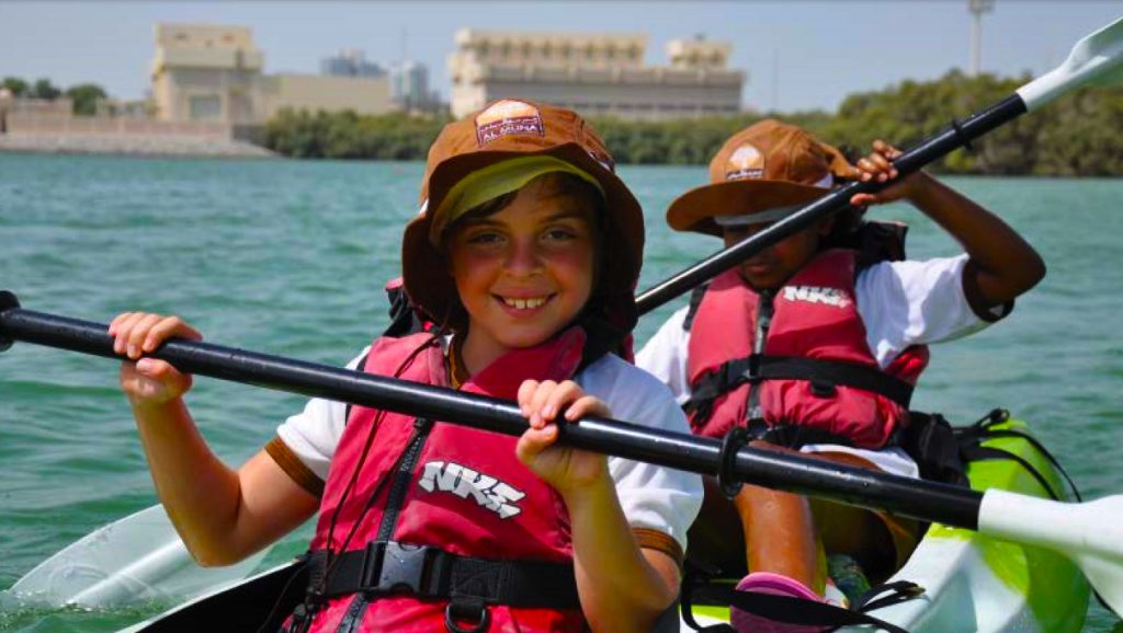 Children rowing as part of ECA options at Al Muna Academy