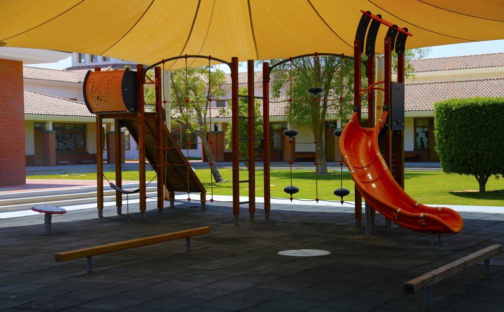 Photograph of one external play area at The Sheikh Zayed Private Academy for Girls