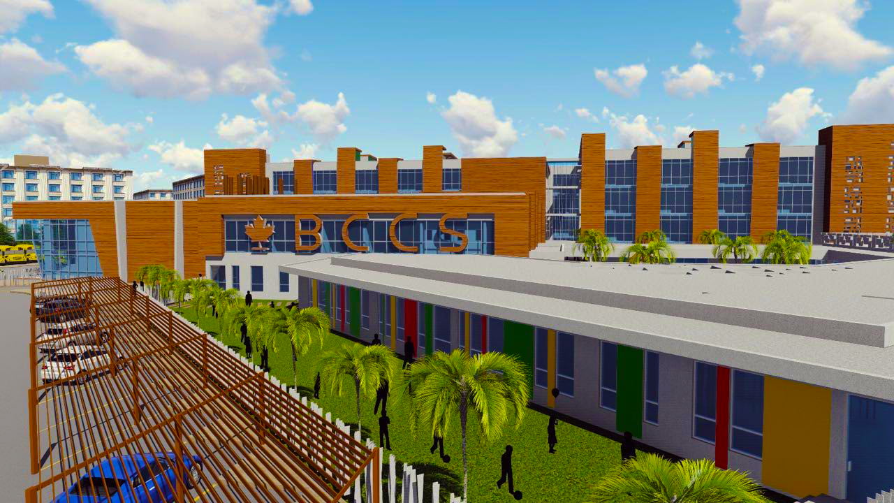 قدمت مدرسة بريتيش كولومبيا الكندية صورة تظهر كل من المباني التي ستشكل المدرسة عند الانتهاء