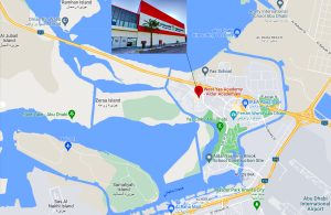 Map with Directions to West Yas Academy Abu Dhabi - an Aldar Education US curriculum school. 