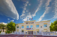 Raffles International School Dubai review by SchoolsCompared.com. Photograph shows the main school in July 2023