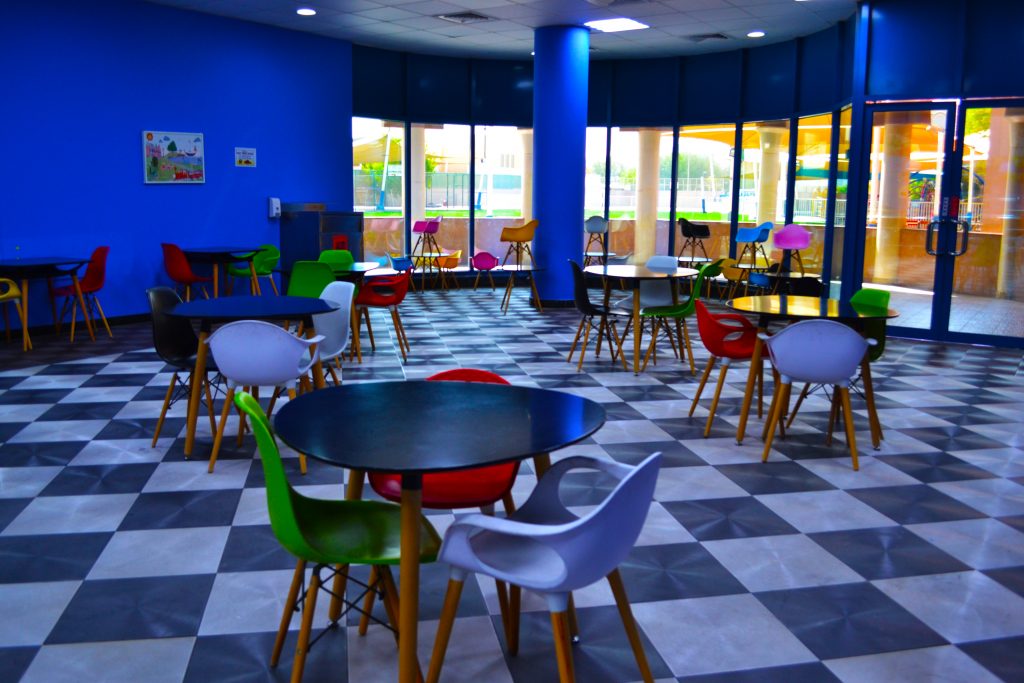 Photograph of the cafeteria at Capital School in Dubai