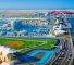 صورة للفورمولا 1 ، F2020 أبو ظبي 350 لمسار جزيرة ياس مع واحدة من أطول المسارات في العالم حيث تصل سرعة السيارات إلى XNUMX ميلا في الساعة.