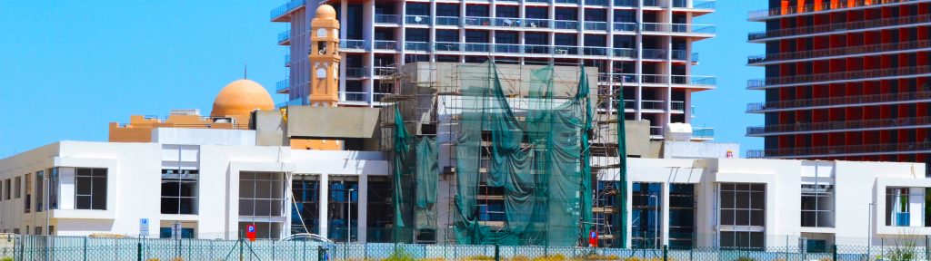 صور البناء المبكر لمدرسة Ventus الدولية الجديدة في واحة دبي للسيليكون. من المقرر افتتاح مدرسة المناهج الأمريكية في سبتمبر 2020.