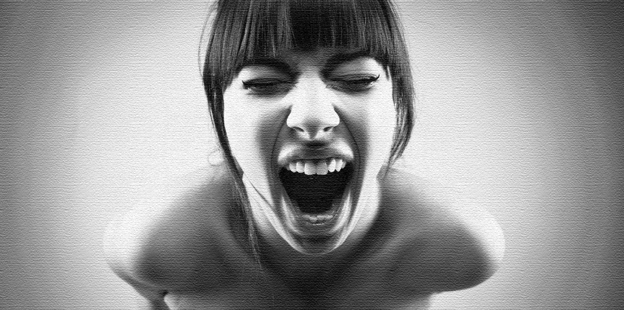 Woman scream