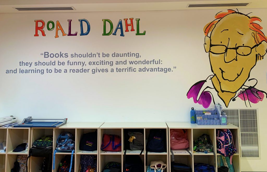 Roald Dahl themes classrooms and corridors at Safa British School in Dubai