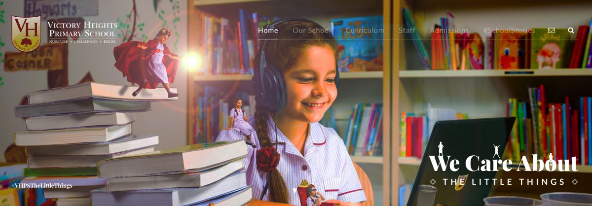 Bild eines Schülers der Victory Heights Primary School in Dubai, der über das Thema Gullivers Reisen spielt und die Investition der Schule zeigt, inspirierenden Unterricht zum Herzen des Schullebens zu machen