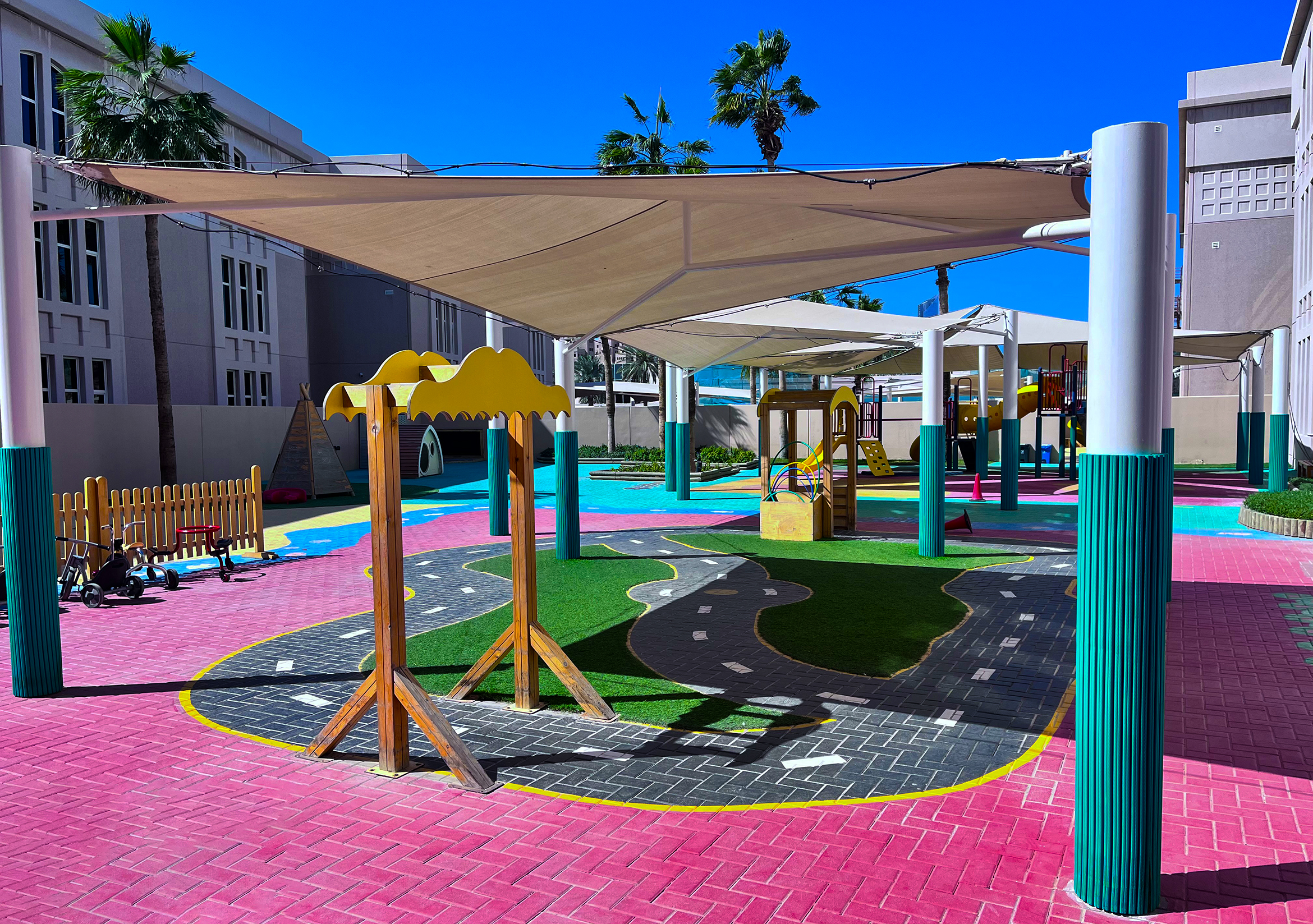 FS Shaded Play Area an der Universal American School in Dubai