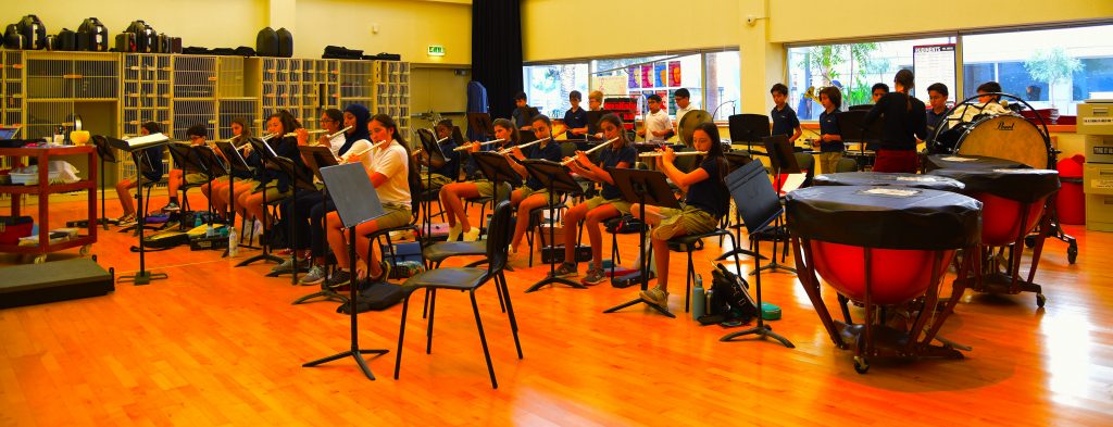 Music practice and orchestra at the American School of Dubai