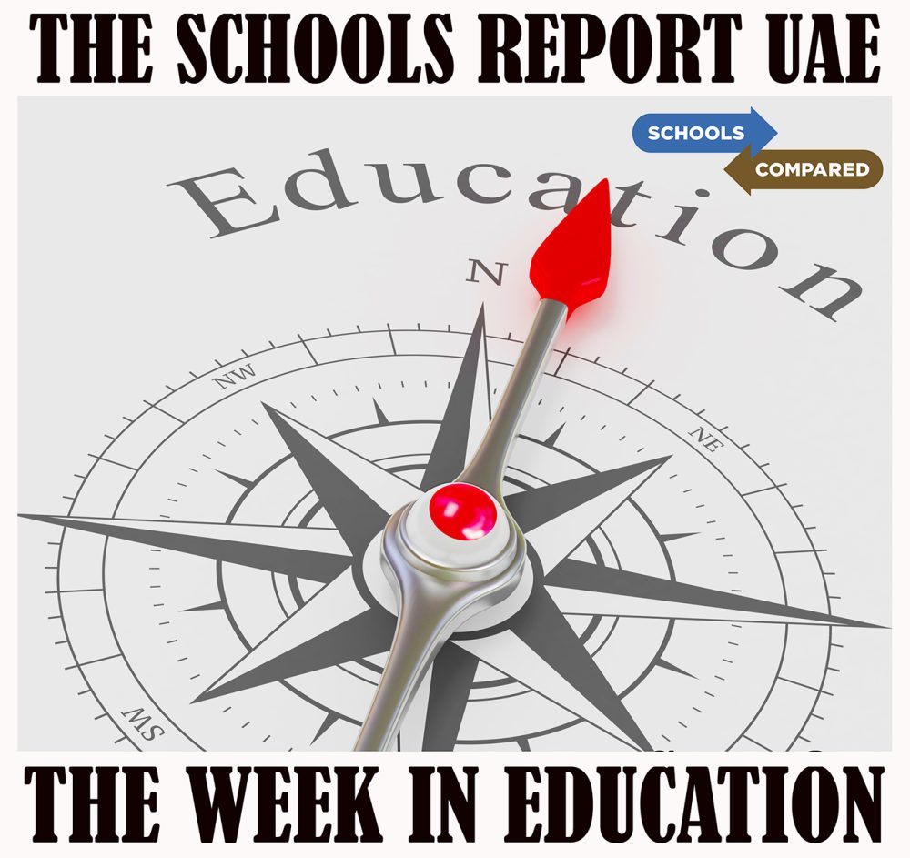 Der Schulbericht. Eine wöchentliche Zusammenfassung von Nachrichten im Bildungsbereich in den Vereinigten Arabischen Emiraten.