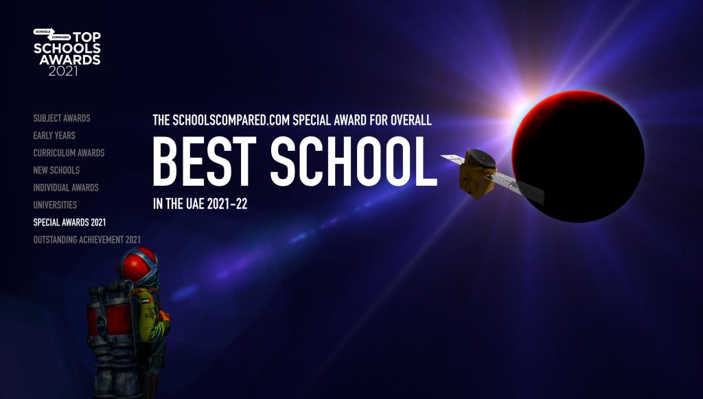 SchoolsCompared.com Top Schools awards 2021 Award for overall Best School in the UAE