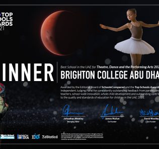Brighton College Abu Dhabi als beste Schule für Theater, Tanz und darstellende Künste in den VAE 2021-22 ausgezeichnet