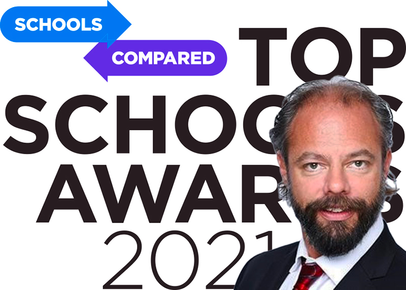 Gewinner des SchoolsCompared.com Top Schools Award für den besten Grundschullehrer in den Vereinigten Arabischen Emiraten, Herr Troy Ellison (im Bild) - ein Pionier im Computerunterricht für Kinder