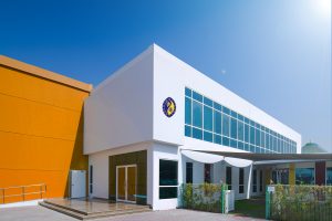 Photograph of the facade of Durham School Dubai, opening in August 2022