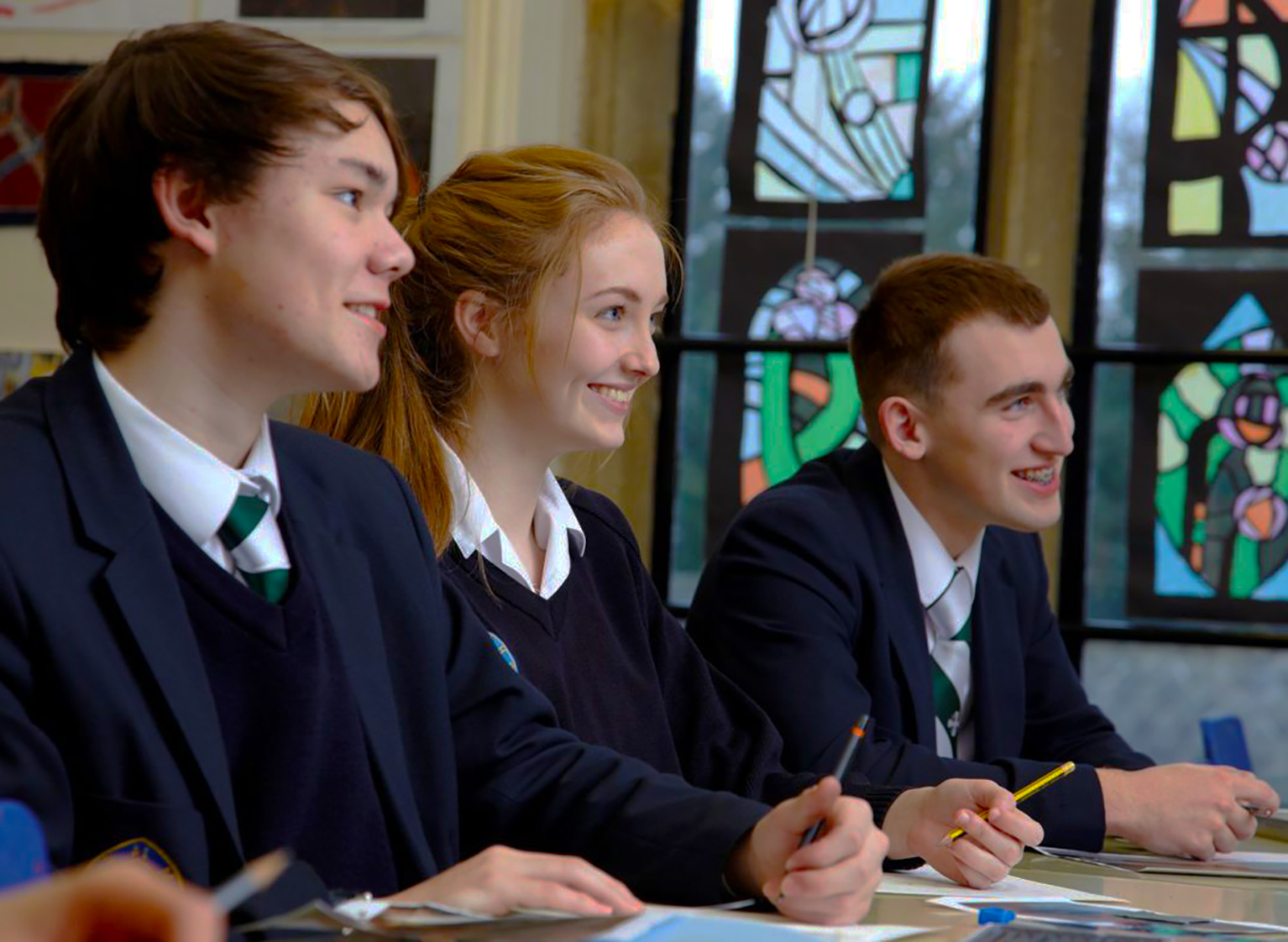 Photograph of Sixth Form students at Durham School in the UK
