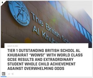 GCSE Results 2022 BSAK British School Al Khubairat full story news