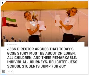 يوم نتائج مدرسة JESS Arabian Ranches GCSE 2022