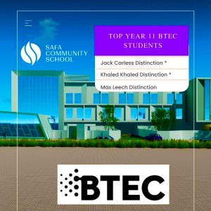 Schülerleistung der Safa Community School in BTEC am GCSE Results Day 2022