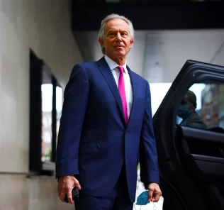 Photograph of Tony Blair on GCSE Results Day 2022 speaking out for abolition of GCSE and A Level with new TBI report on future of British Education.