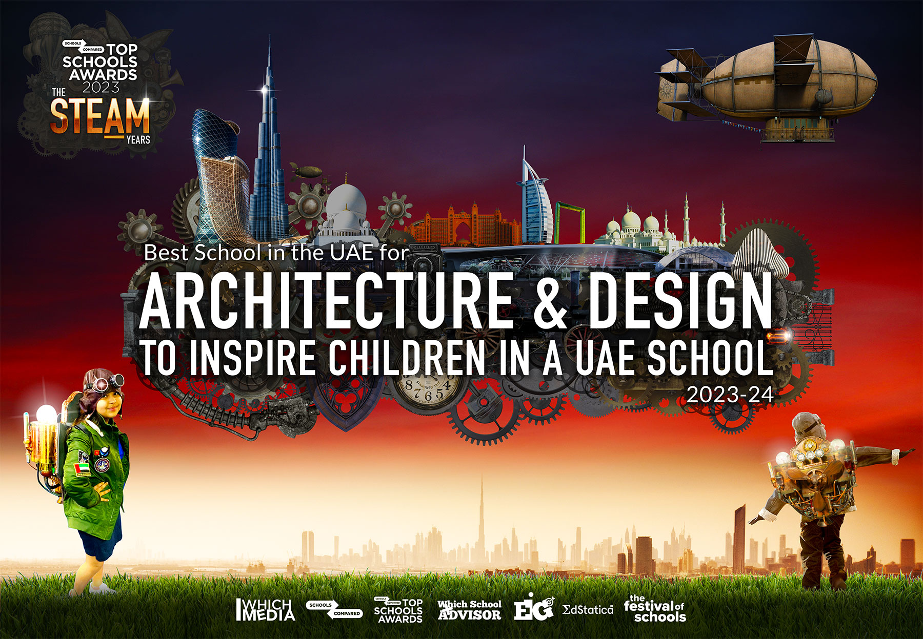 جائزة أفضل المدارس لعام 2023. أفضل مدرسة في الإمارات للهندسة المعمارية والتصميم لإلهام الأطفال