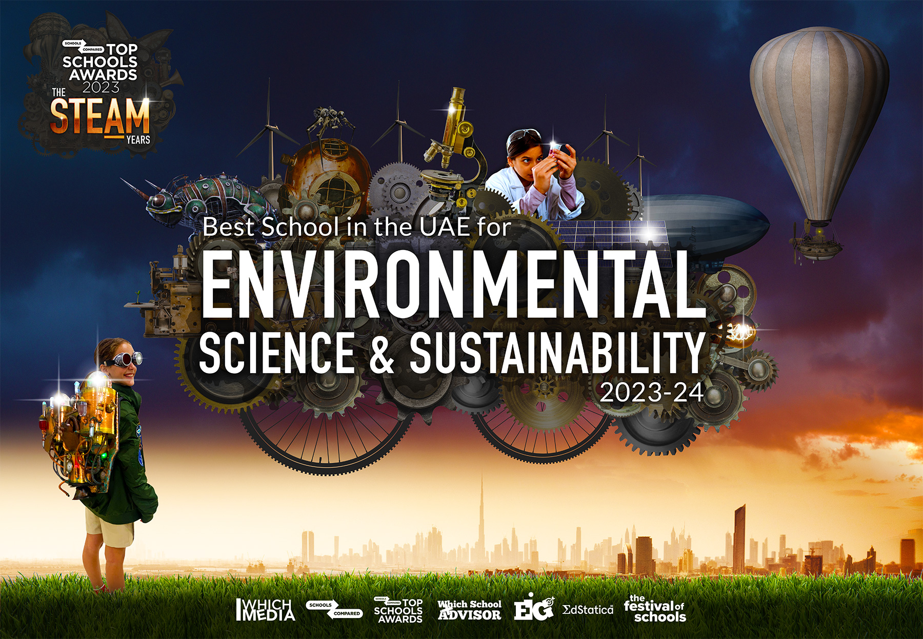 Top Schools Awards 2023 Award für die beste Schule für Umweltwissenschaften und Nachhaltigkeit in den VAE, einschließlich Schulen in Dubai und Abu Dhabi