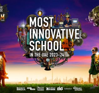 Happiest School in the UAE. Top Schools Awards 2023 - 24 Award for Innovation in education.