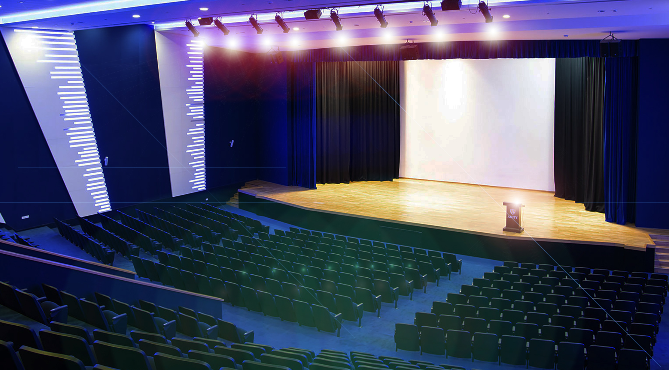 Berühmtes Auditorium der Amity International School Abu Dhabi for Music and the Performing Arts 2023