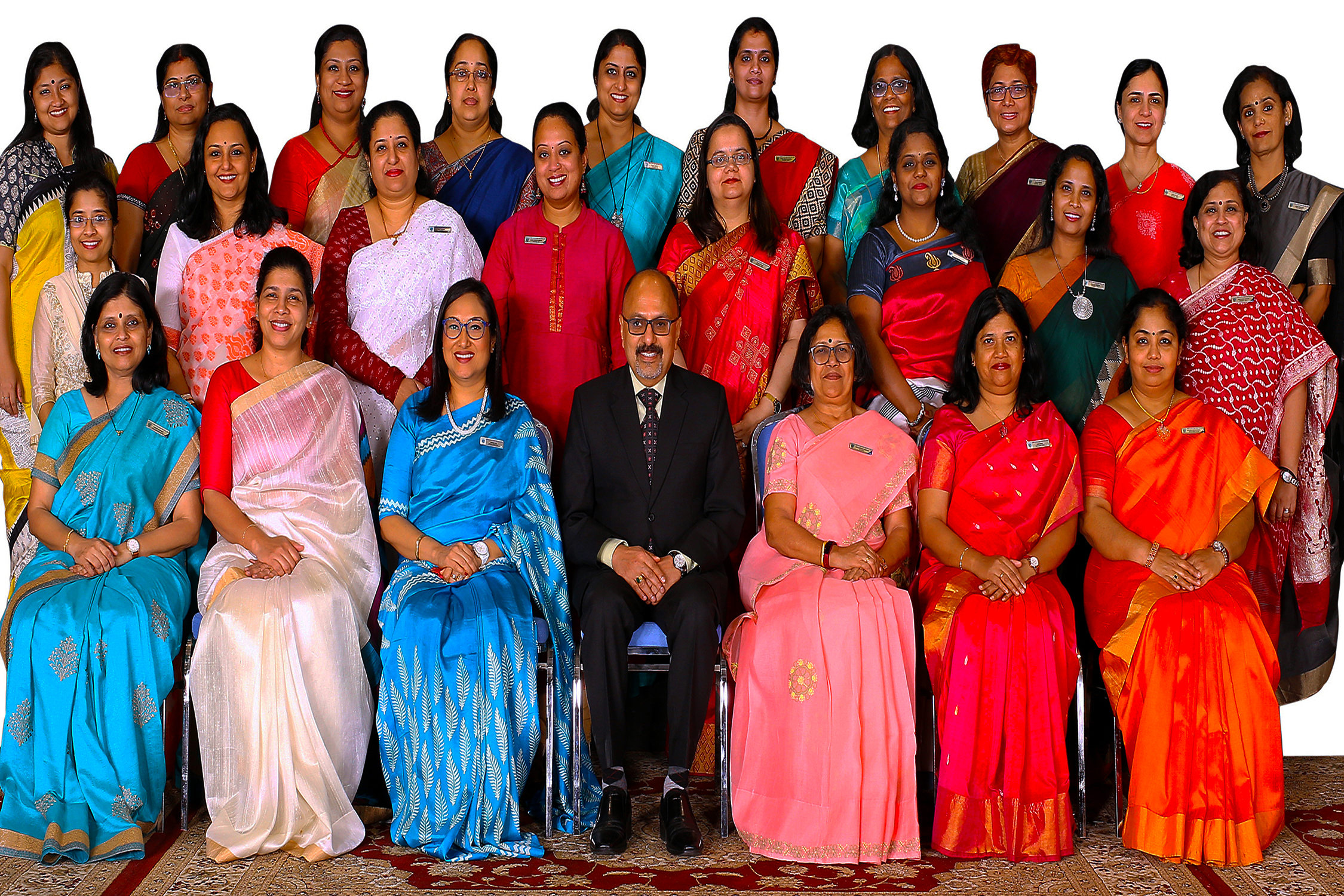 GEMS Our Own English High School for Best Indian Curriculum School in the United Arab Emirates 2023 - 2024. Pictured: The Senior Leadership Team. 