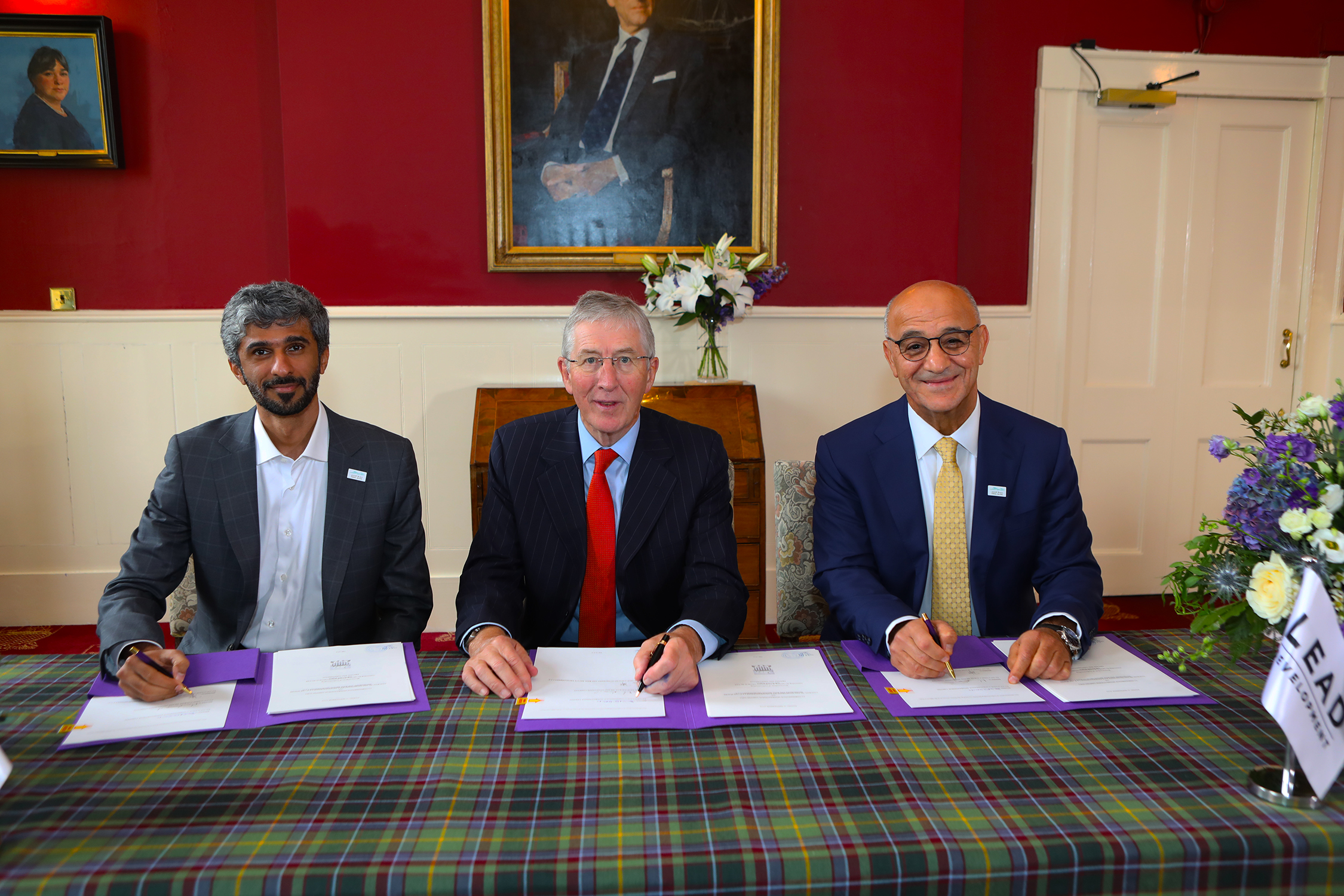 Photograph of signatories to the launch of Gordonstoun Abu Dhabi