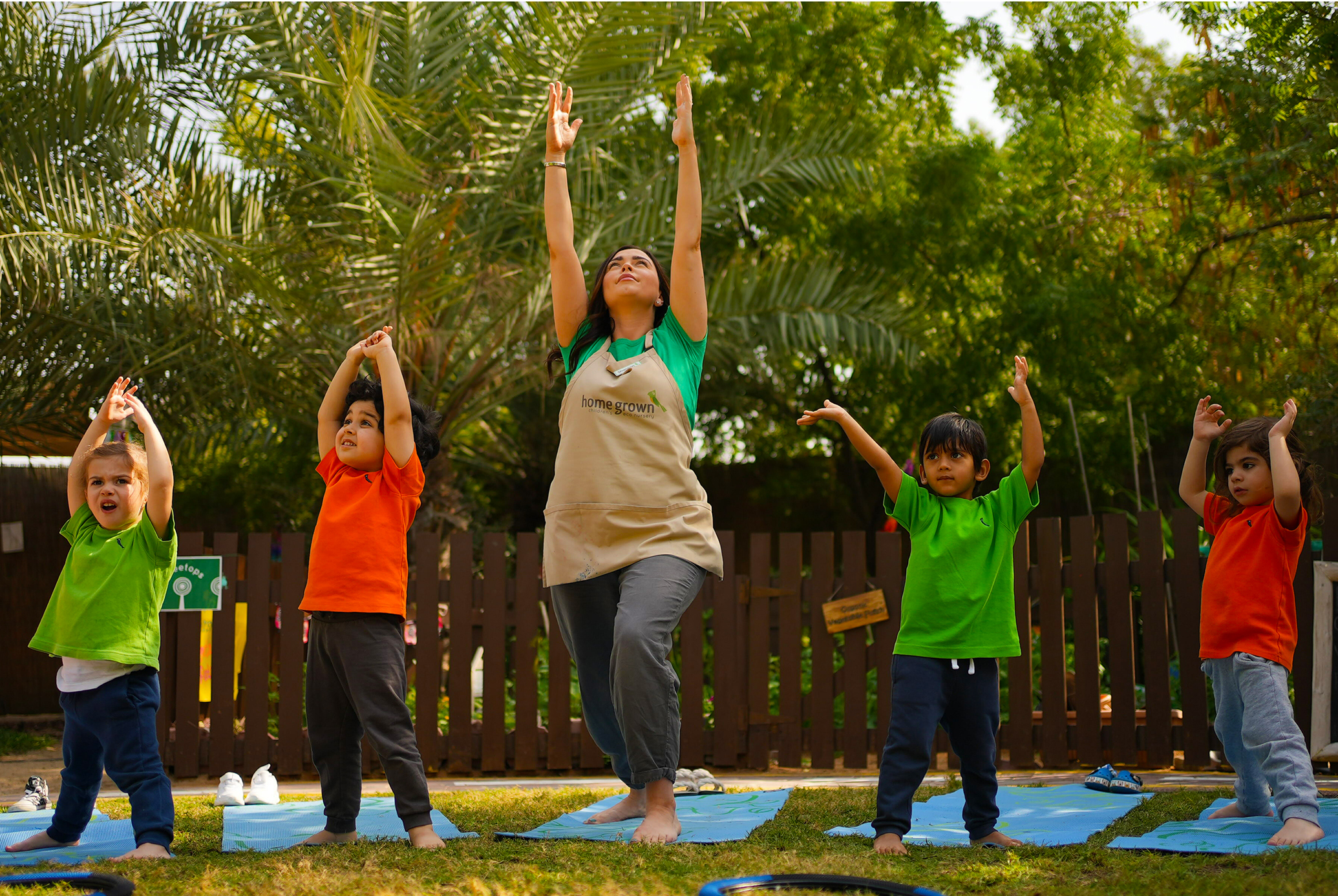 Felicidad y bienestar en Home Grown Eco Nursery en Dubai