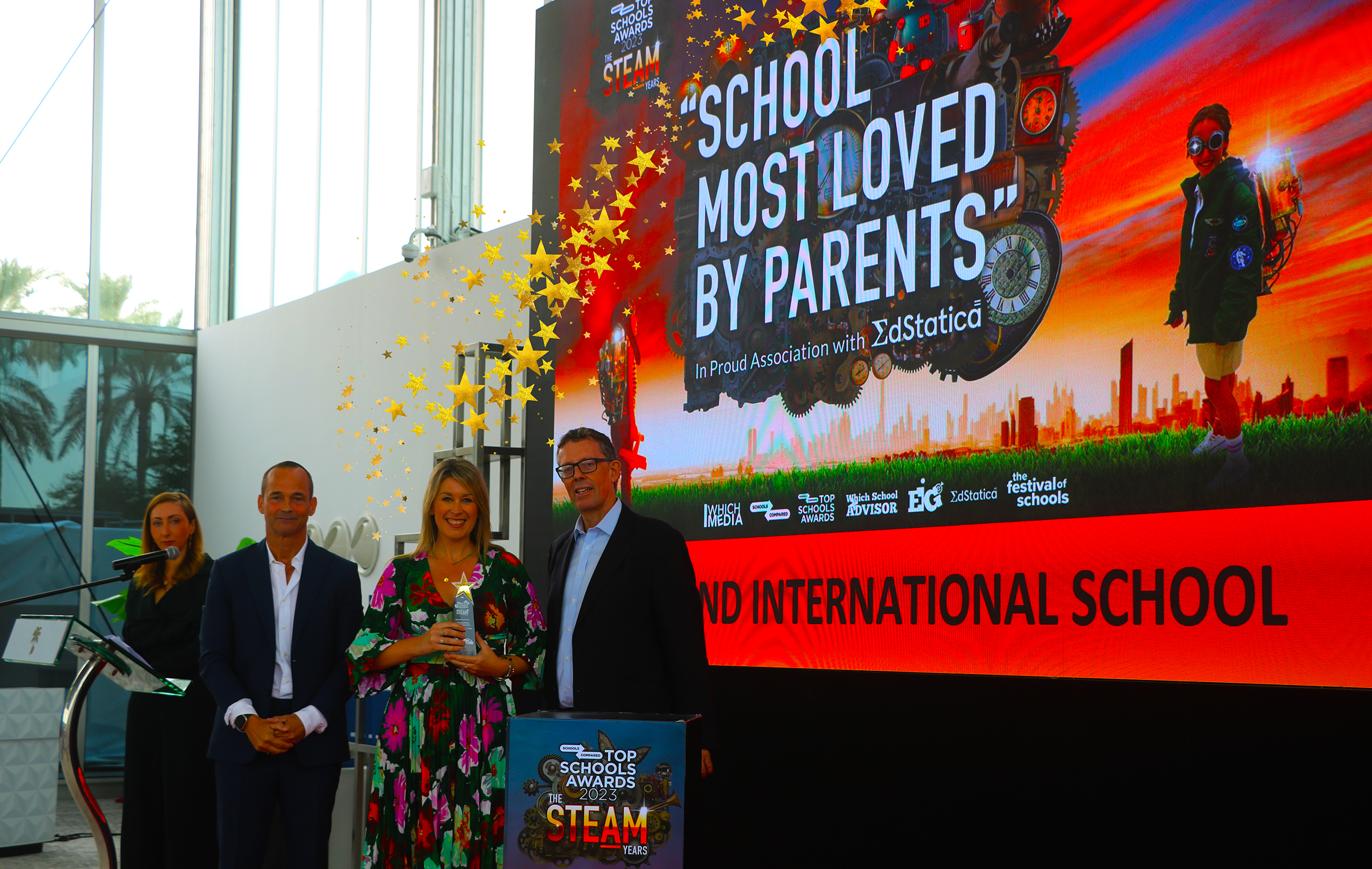 Die Hartland International School in Dubai wurde in Zusammenarbeit mit EDSTATICA mit dem Top Schools Award für die von Eltern am meisten geliebte Schule ausgezeichnet.