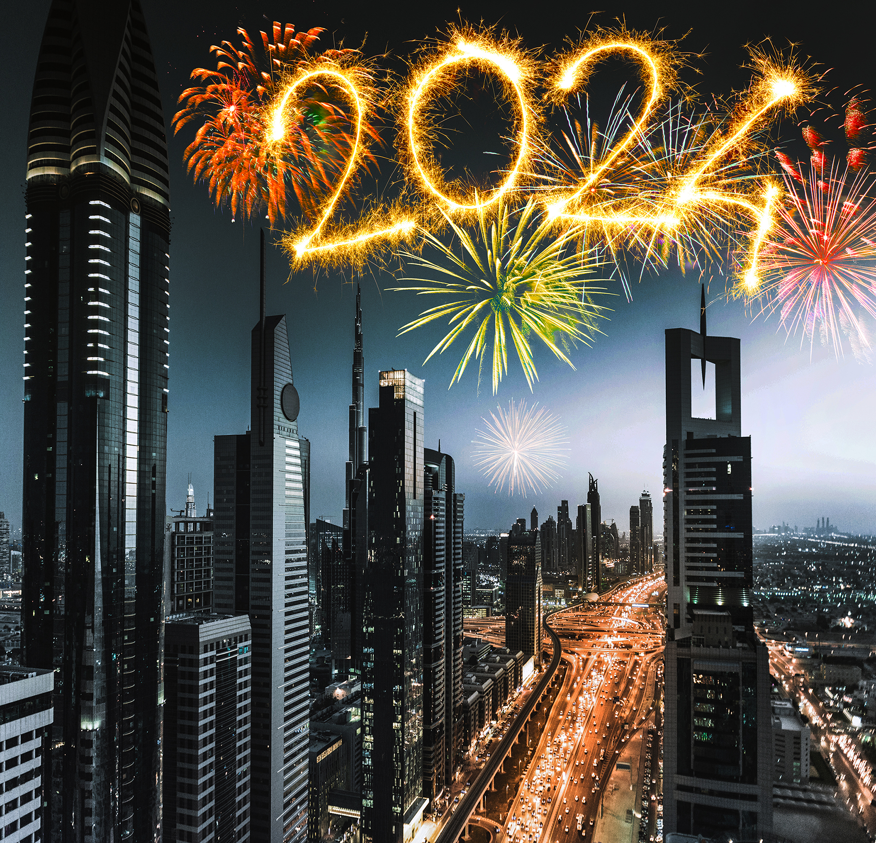 Eid Al Fitr Schulferien Berühmtes Dubai-Feuerwerk
