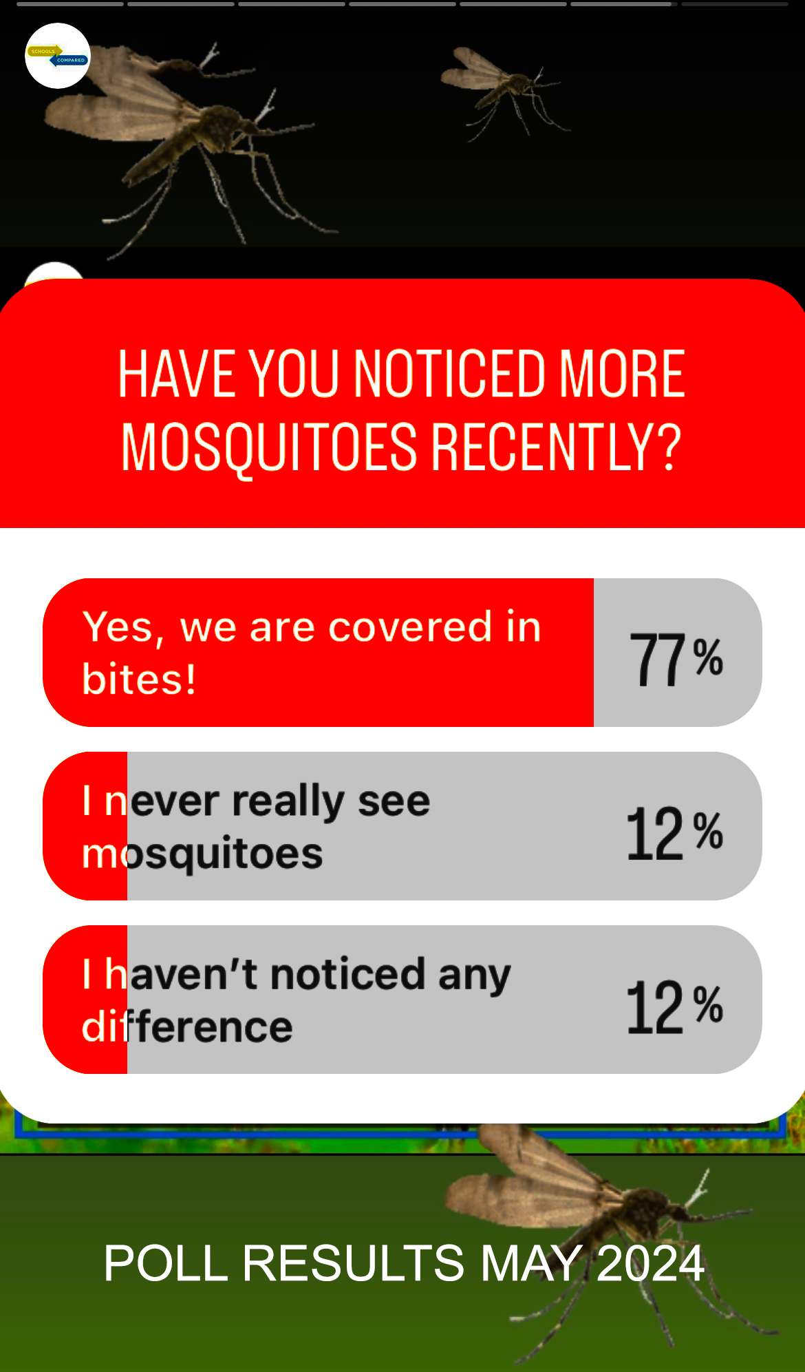 Official Dengue fever and Mosquito Poll Results